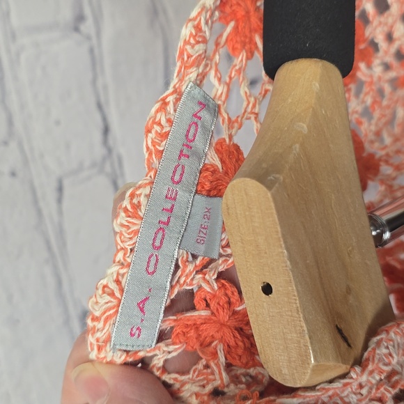 S.A. Collection Crochet Mesh Sweater, 2X - Picture 3 of 7